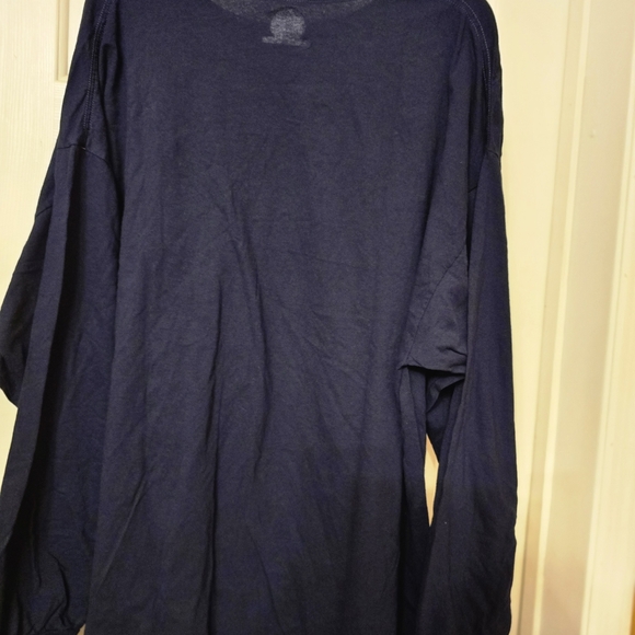 Navy Blue Long Sleeve Tee - Go Out Into The World - Picture 3 of 4